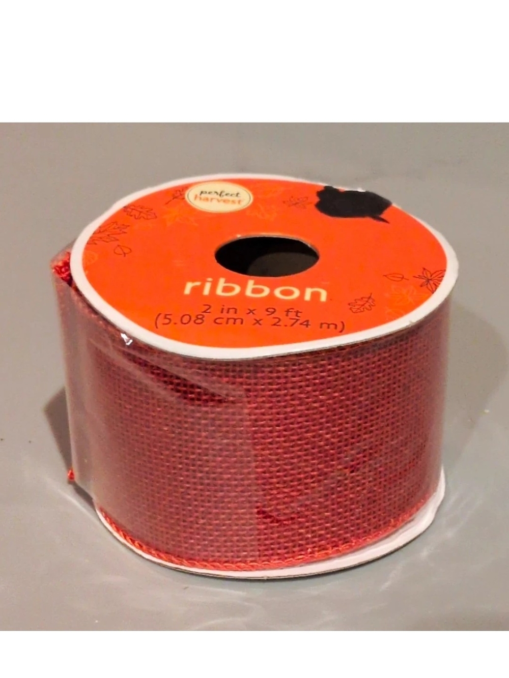 Perfect Harvest Orange Craft Ribbon Spool 2 in x 9 ft - 3 Rolls
